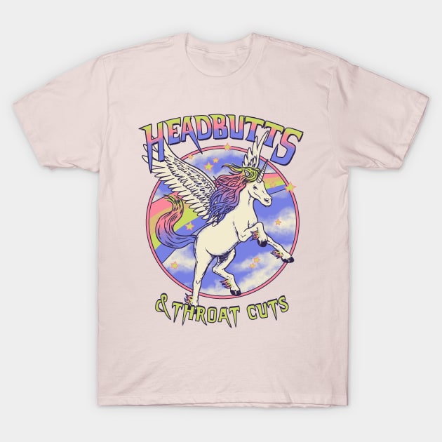 Headbutts & Throat Cuts T-Shirt by Hillary White Rabbit